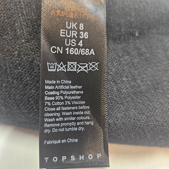 Topshop Faux Leather Skirt - Picture 9 of 9